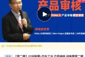 【捐赠[红包]22.00·《S5897汽车工业 产品审核 训练营第二期）》】