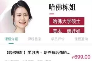 【捐赠[红包]38.00·《Q0204-【哈佛栋姐】学习法-培养有后劲的孩子》】