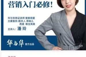 【捐赠[红包]9.99·《AL4916-华与华商学-营销入门必修!|产品研究超级搜索整理术|7课时》】