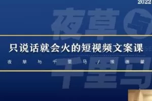 【捐赠29.9[红包]·《D0621-夜草与千里马第十八期文案实操训练营》】