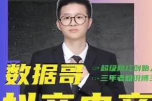捐赠29.9[红包]·D0669-2023《数据哥抖音电商运营投放课》