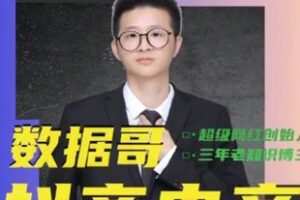 捐赠29.9[红包]·D0669-2023《数据哥抖音电商运营投放课》