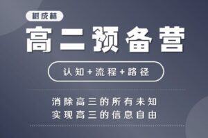 【捐赠[红包]19.90·《Z1497-树成林教育-高二认知预备营（4月9日开课）》】