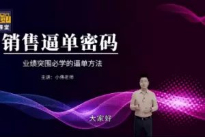 小伟老师销售逼单密码（16讲）