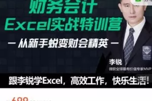 财务会计Excel实战特训营 | 从新手蜕变财会精英