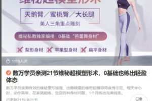 Z6704-lizhi-数万学员亲测21节维秘超模塑形术，0基础也练出轻盈体态 捐赠9.9