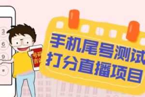 最新抖音爆火的手机尾号测试打分无人直播项目，轻松日赚几百+【打分脚本+详细教程】