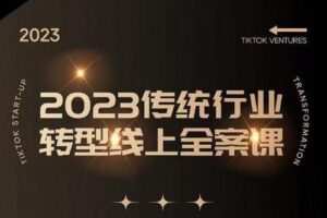 数据哥2023传统行业转型线上全案课，2023年传统行业如何转型线上，线上创业/传统转型避坑宝典