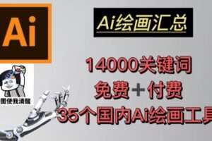 AI绘画汇总14000关键词+35个国内AI绘画工具（兔费+付费）头像壁纸不用愁