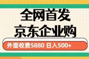 3月最新京东企业购教程，小白可做单人日利润500+撸货项目（仅揭秘）