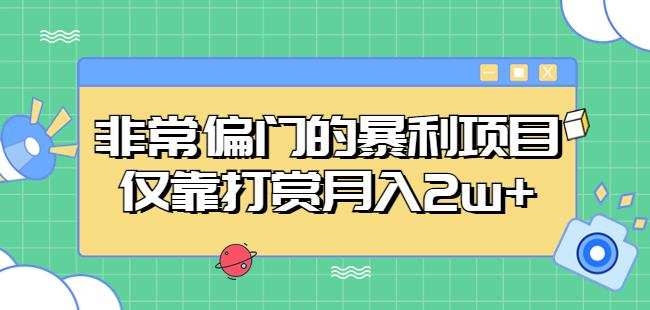 非常偏门的暴利项目，仅靠打赏月入2w+