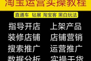 2023淘宝开店教程0基础到高级全套视频网店电商运营培训教学课程（2月更新）