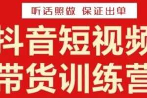 李鲆·抖音短视频带货训练营15期，一部手机、碎片化时间也能做，随时随地都能赚钱