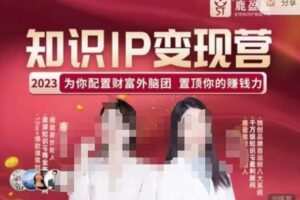 鹿盈盈-知识IP变现实操营，​普通人可复制的知识产品落地实操课，​带你打通知识IP变现底层逻辑