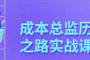 成本总监历练之路实战课程