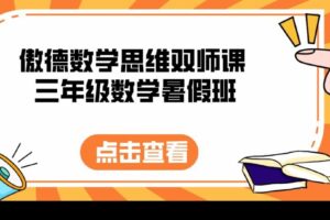 傲德数学思维双师课 三年级数学暑假班