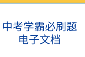中考学霸必刷题电子文档