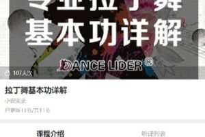 【捐赠[红包]29.00·《S4178拉丁舞基本功详解》】