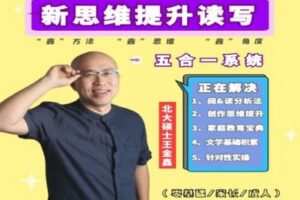 【捐赠[红包]29.90·《YL2640-王金鑫讲文学-王金鑫讲《新思维提升读写》五合一》】
