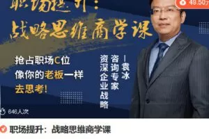 【捐赠[红包]9.90·《Z6780-lizhi-职场提升：战略思维商学课》】