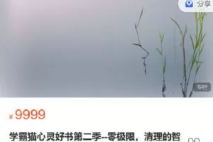 【捐赠[红包]49.90·《C0609-轻松冥想-学霸猫心灵好书第二季–零极限，清理的智慧》】