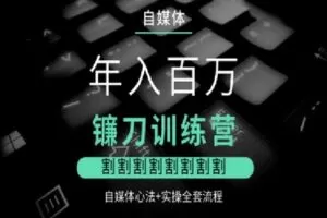 【捐赠[红包]9.90·《AL5049-自媒体课——镰刀训练营》】