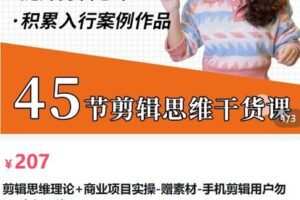 【捐赠[红包]20.70·《AL5195-剪辑思维理论+商业项目实操-赠素材-手机剪辑用户勿买-南门录像厅_南门知识》】