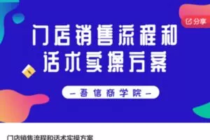 【20[红包]S6434门店销售流程和话术实操方案】