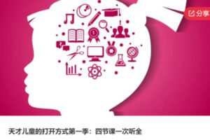 【39[红包]·S6364天才儿童的打开方式第一季：四节课一次听全】