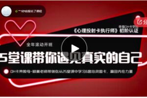 【29[红包]·S6625心理专业人才认证《心理投射卡执行师》初阶25节课】
