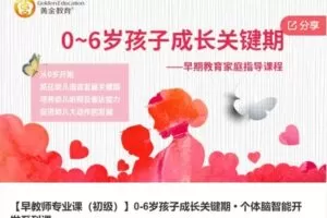 【49[红包]·S6587托育早教指导师大讲堂】
