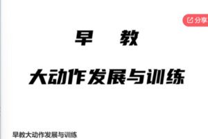 【29[红包]·S6580早教大动作发展与训练】