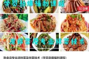 【59[红包]·S6807熟食店专业凉拌菜及拌菜技术】