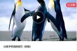 【30[红包]·S7307让孩子听话的技巧（初级）】