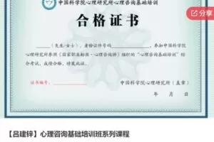【79[红包]·S6905【吕建锌】心理咨询基础培训班系列课程】