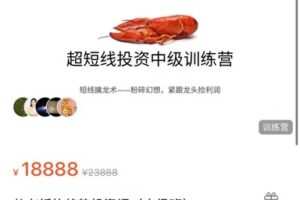 【199[红包]·S7625帅老板的趋势投资课（中级班）】