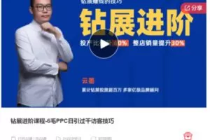 【29[红包]·S7420钻展进阶课程-6毛PPC日引过千访客技巧】