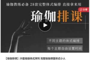 【22[红包]·S6999【瑜伽排课】28套瑜伽体式序列 完整瑜伽课堂体式小人】
