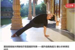 【20[红包]·S6992国宝级瑜伽大师脉轮疗愈直播系列课——提升自我免疫力】