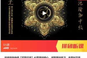 【20[红包]·S6982哈他瑜伽中级【视频】40零基础核心，减脂基础练习，全面纠正体式】