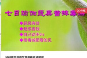 【22[红包]·S7036瑜伽蔬果昔高效营养排毒减肥课】