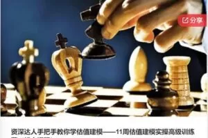 【22[红包]·S7496资深达人手把手教你学估值建模——11周估值建模实操高级训练营（线上课程）】