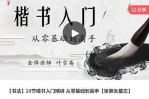【18[红包]·S7745【书法】20节楷书入门精讲 从零基础到高手【张黑女墓志】】