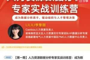 【35[红包]·S7731人力资源数据分析专家实战训练营：成为数据分析高手，驱动组织与人才管理决策】