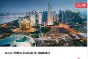 【79[红包]·S7842shopee跨境电商蓝海新风口孵化课程】