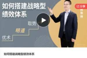 【12[红包]·F0030如何搭建战略型绩效体系