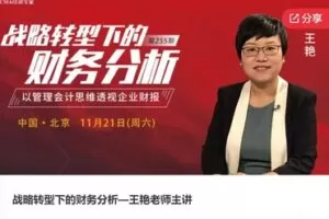 【12[红包]·F0028战略转型下的财务分析—王艳老师主讲】