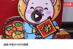 【79[红包]·F0038战略-牛奋2019CPA网课】