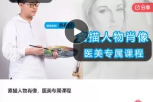 【28[红包]·F0326素描人物肖像，医美专属课程】