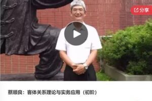 【39[红包]·F0274蔡顺良：客体关系理论与实务应用（初阶）】